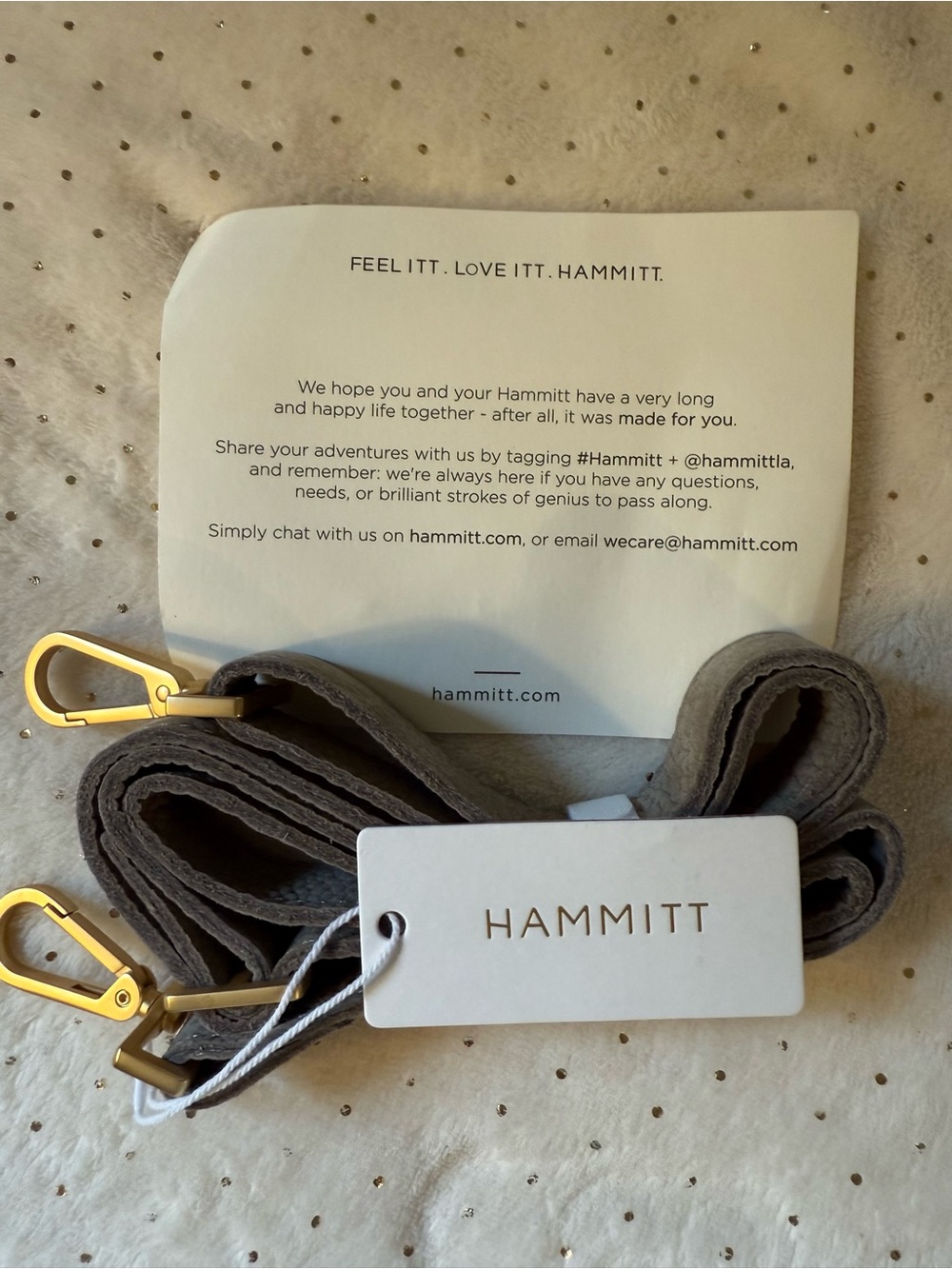 Hammitt Taupe Leather Strap with Gold Hardware - Hammitt